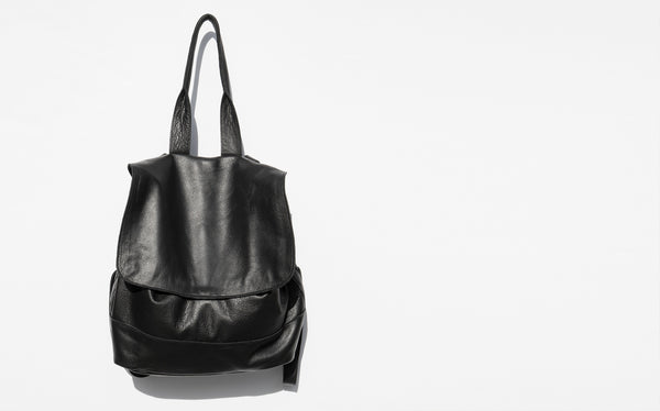 Clyde World Bag - Black Leather