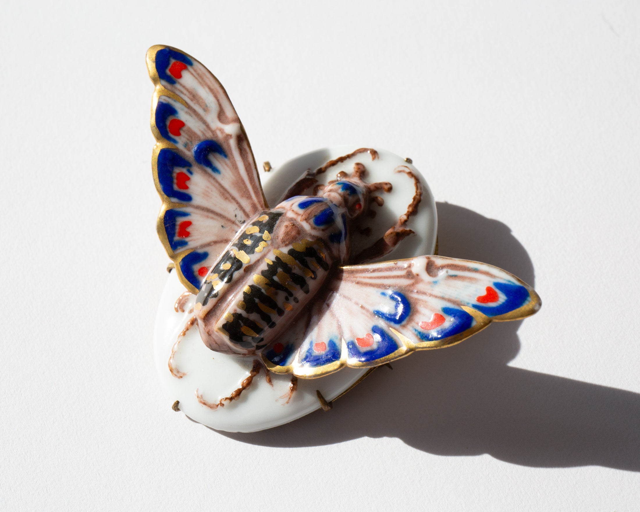 Hand Painted Victorian Brooch