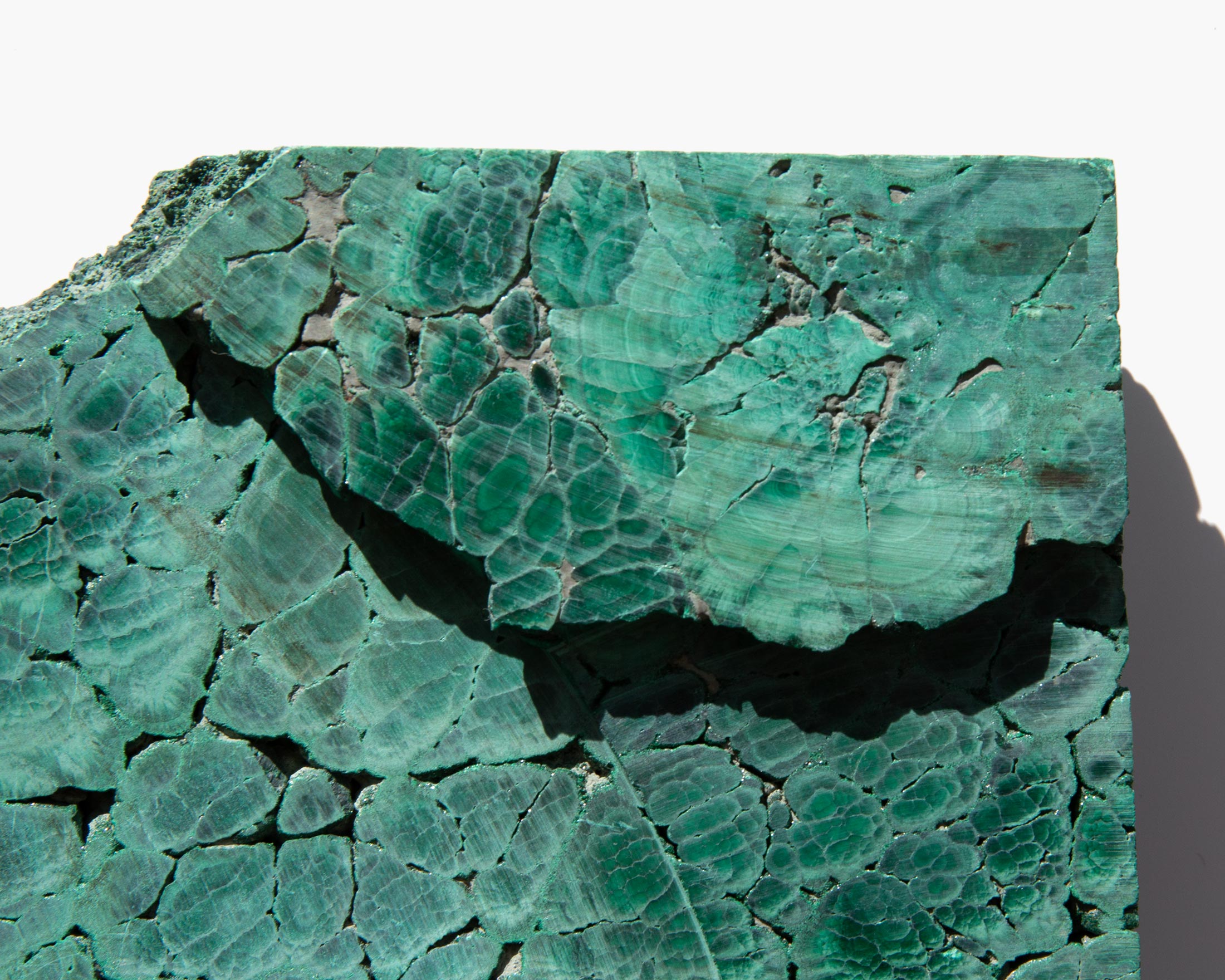 Sliced Malachite Specimen