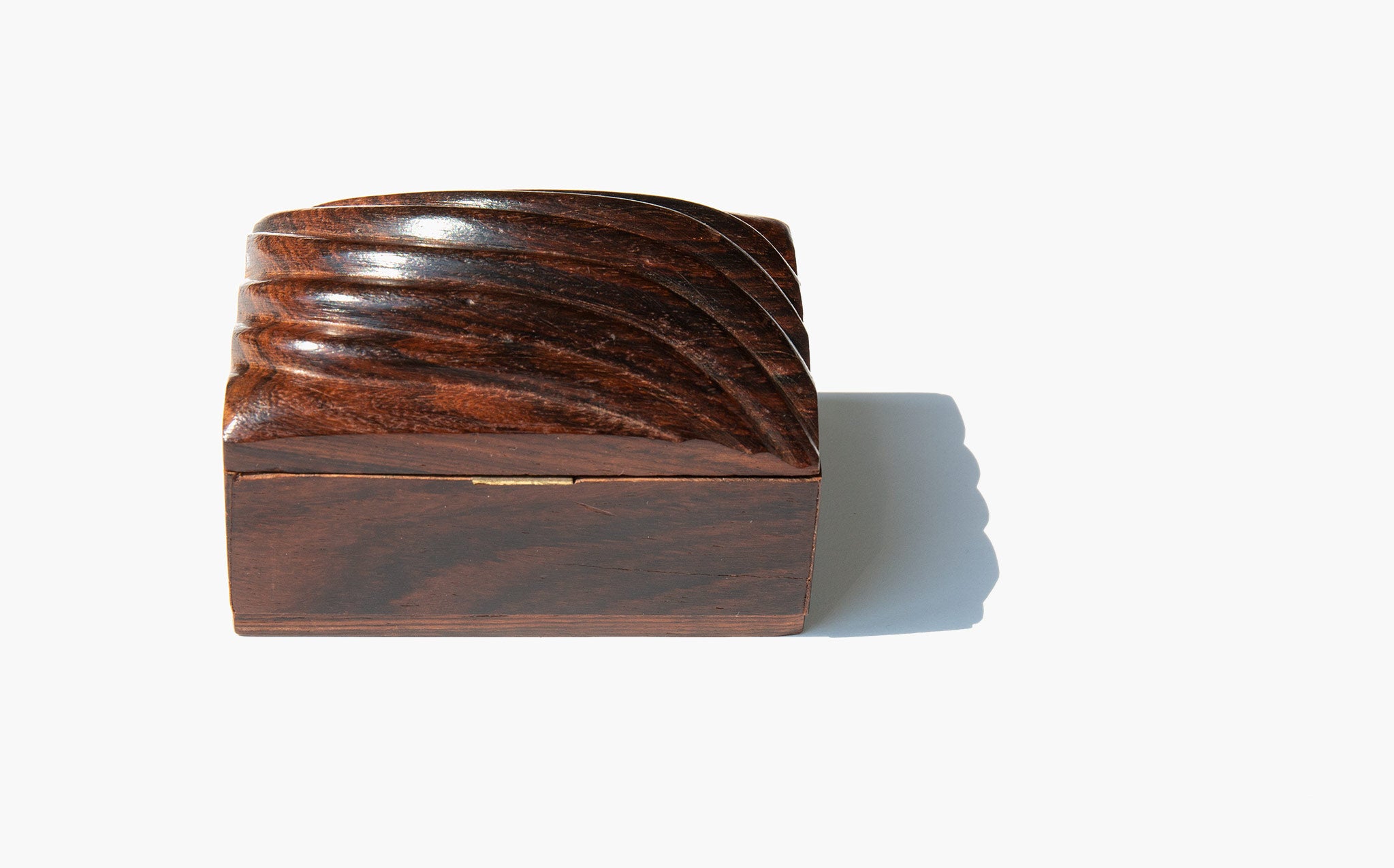 Hand-Carved Wooden Trinket Box