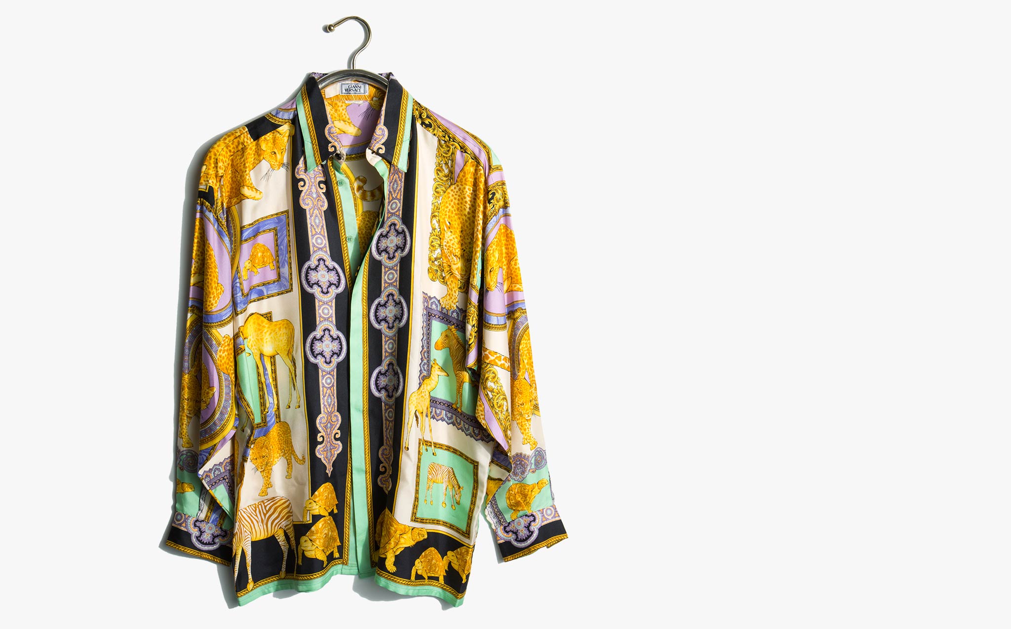 Gianni Versace Versus 90s bird of paradise print shirt — JAMES VELORIA