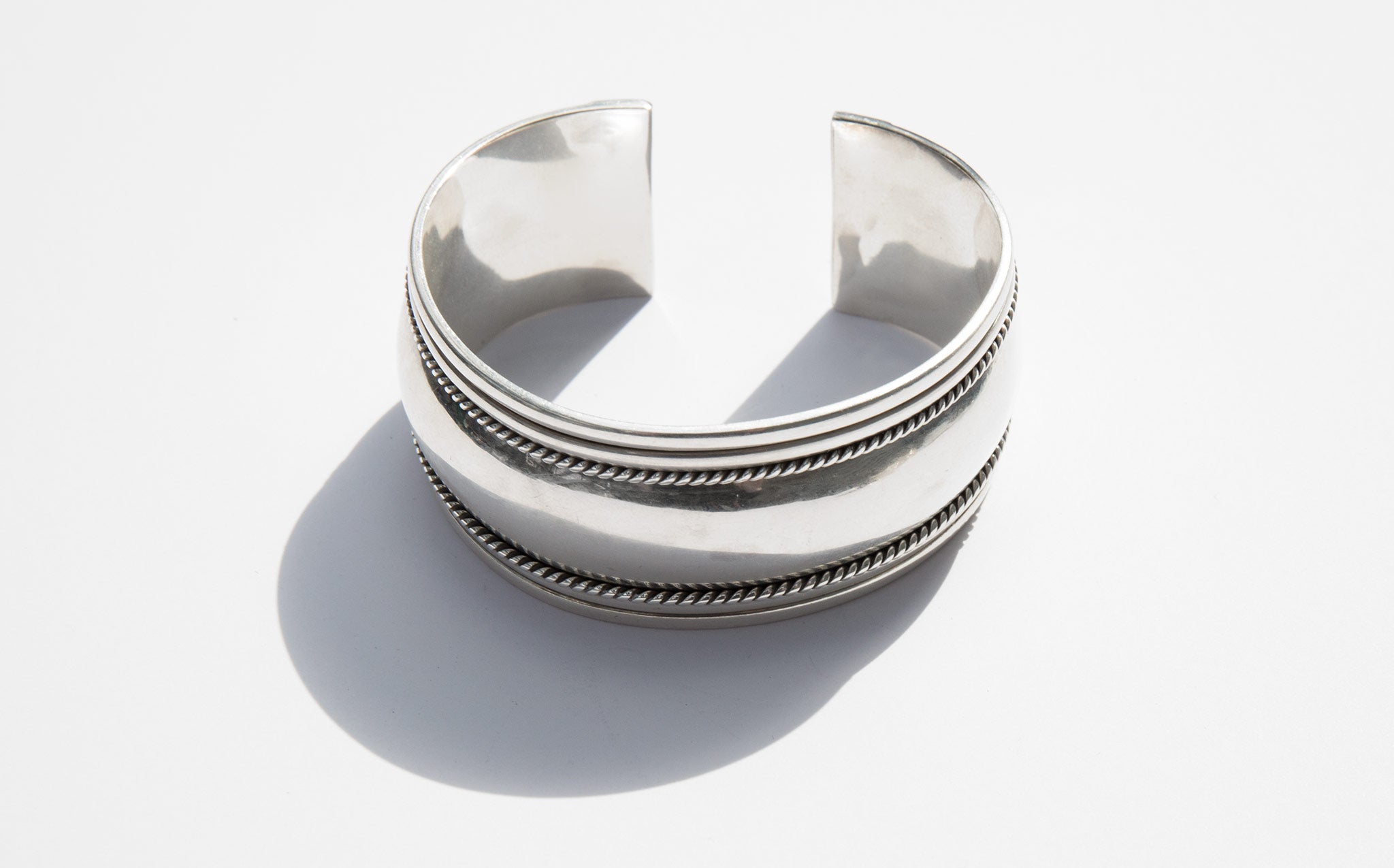 Double Strand Silver Cuff