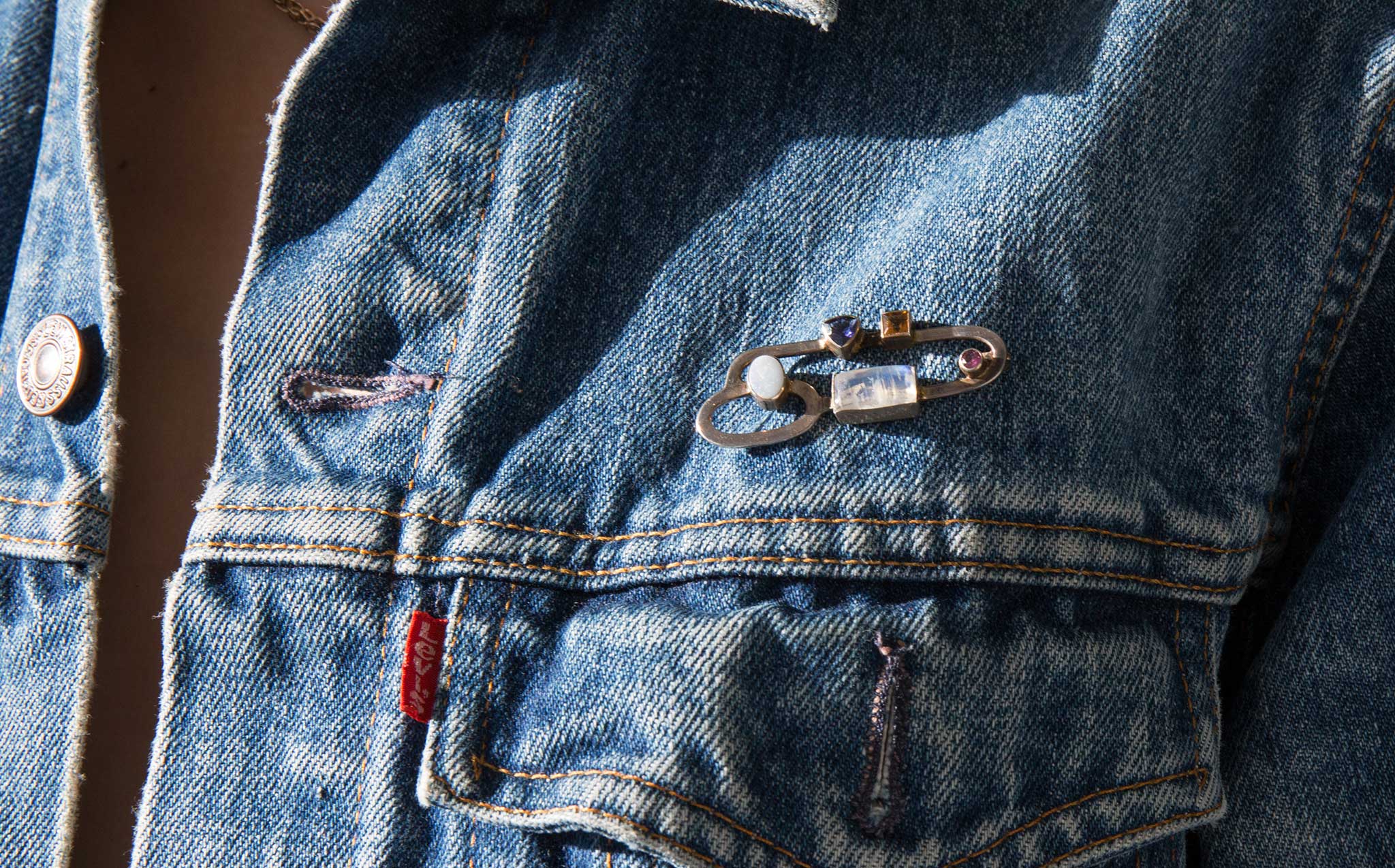 Vintage Levi's Denim Jacket With Pin