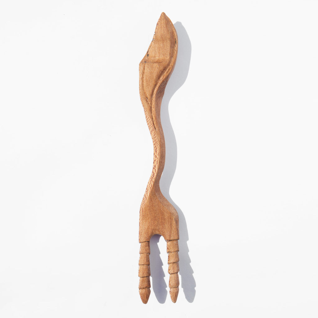 Hand Carved Chicken Foot Serving Fork