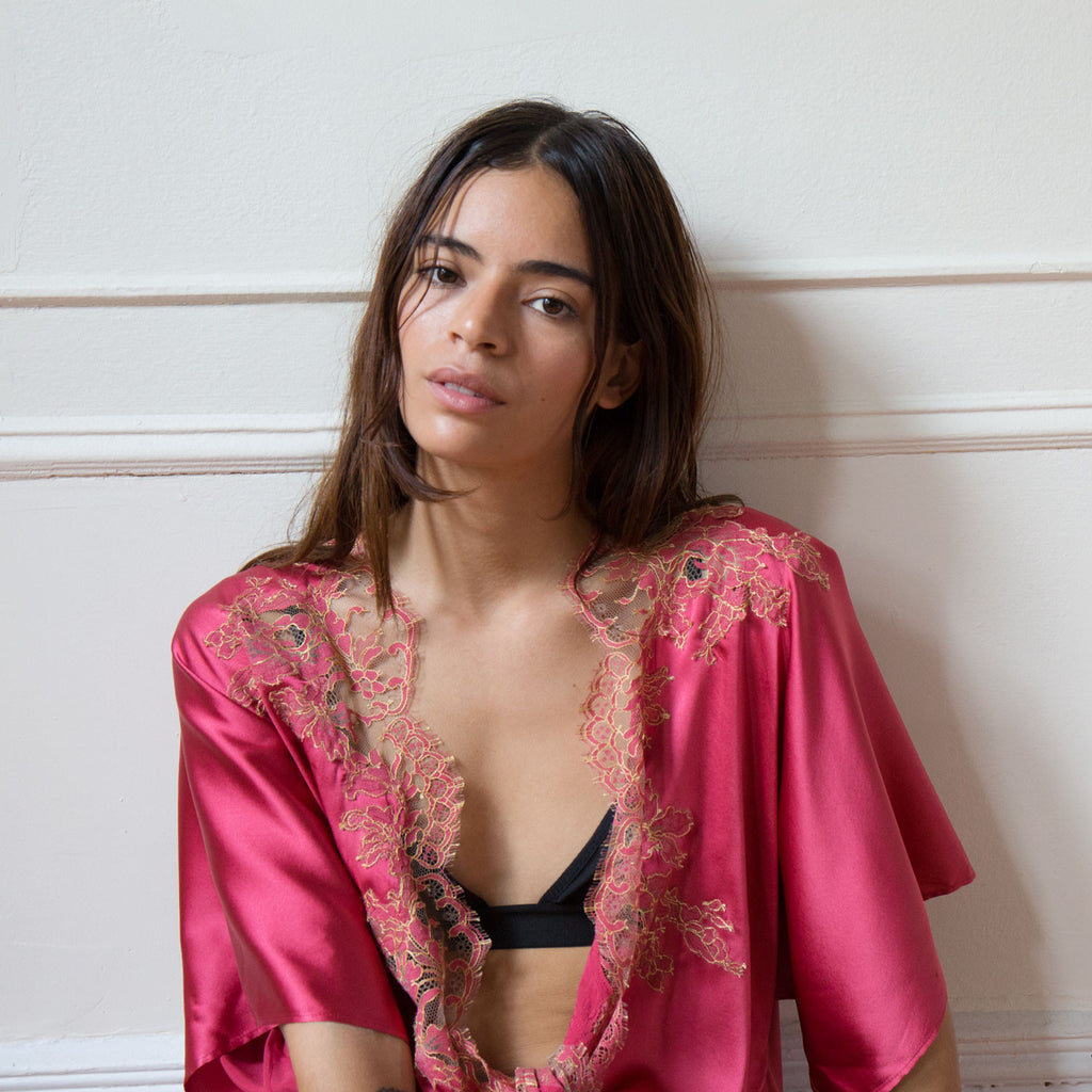 Lucile Maison De Grande Luxe Lace And Silk Bed Jacket